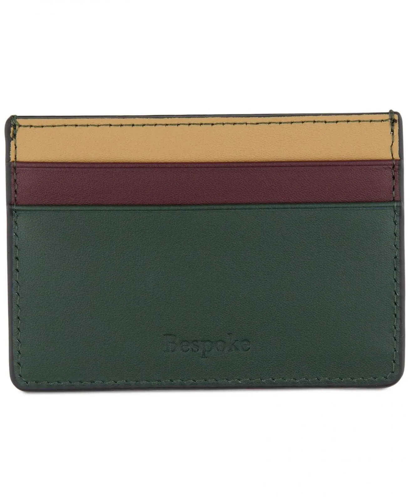 Bespoke Men's Colorblocked Nappa Leather Card Case 6BA9-3006