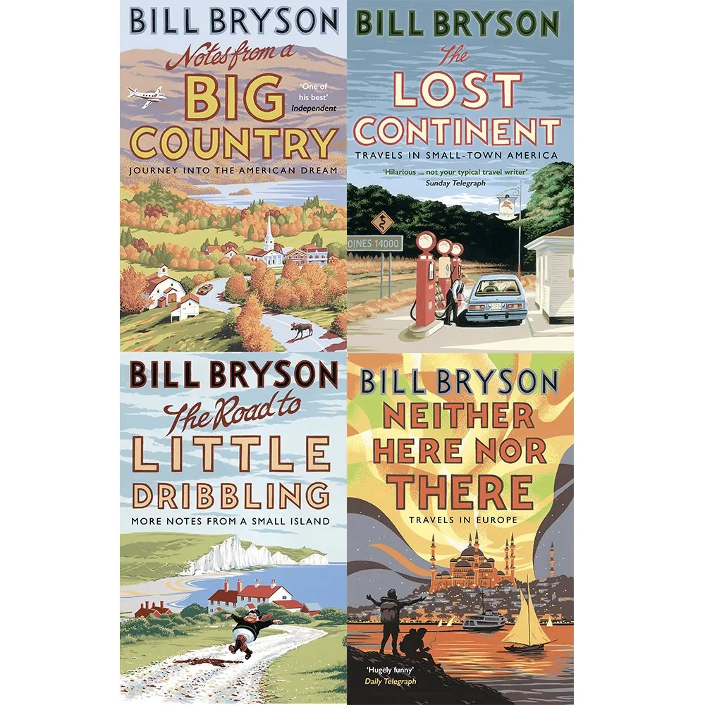 Bill bryson books set series 2:4 books collection Set NEW