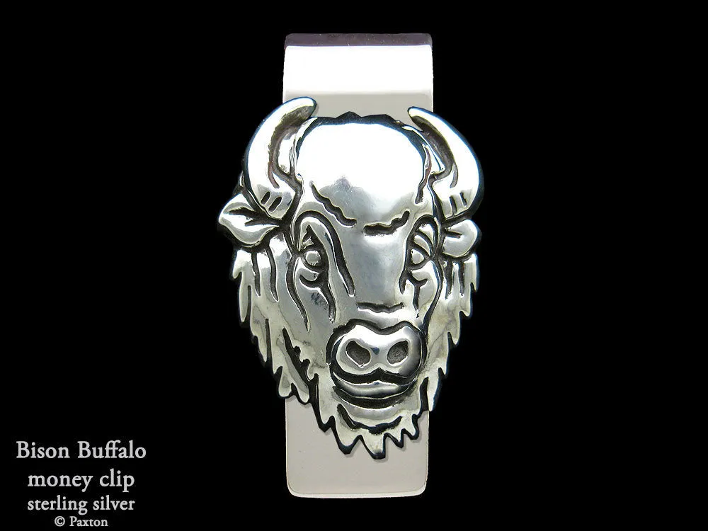 Bison Buffalo Money Clip Sterling Silver