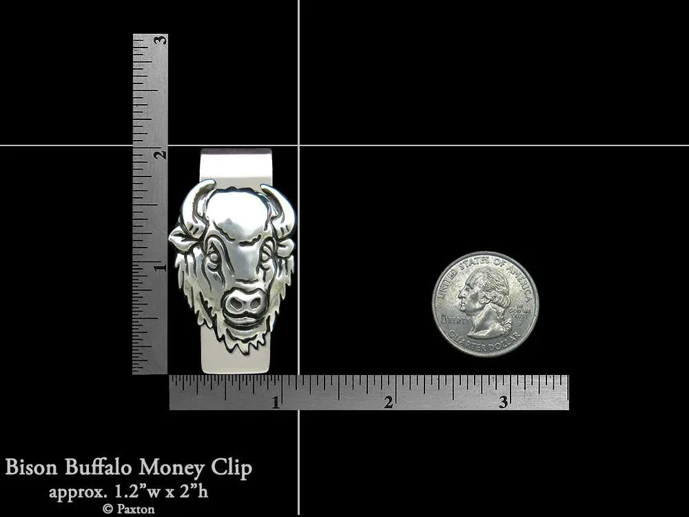 Bison Buffalo Money Clip Sterling Silver