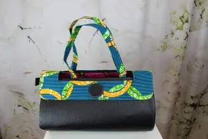 Black and Teal Green African Shoulder Bag