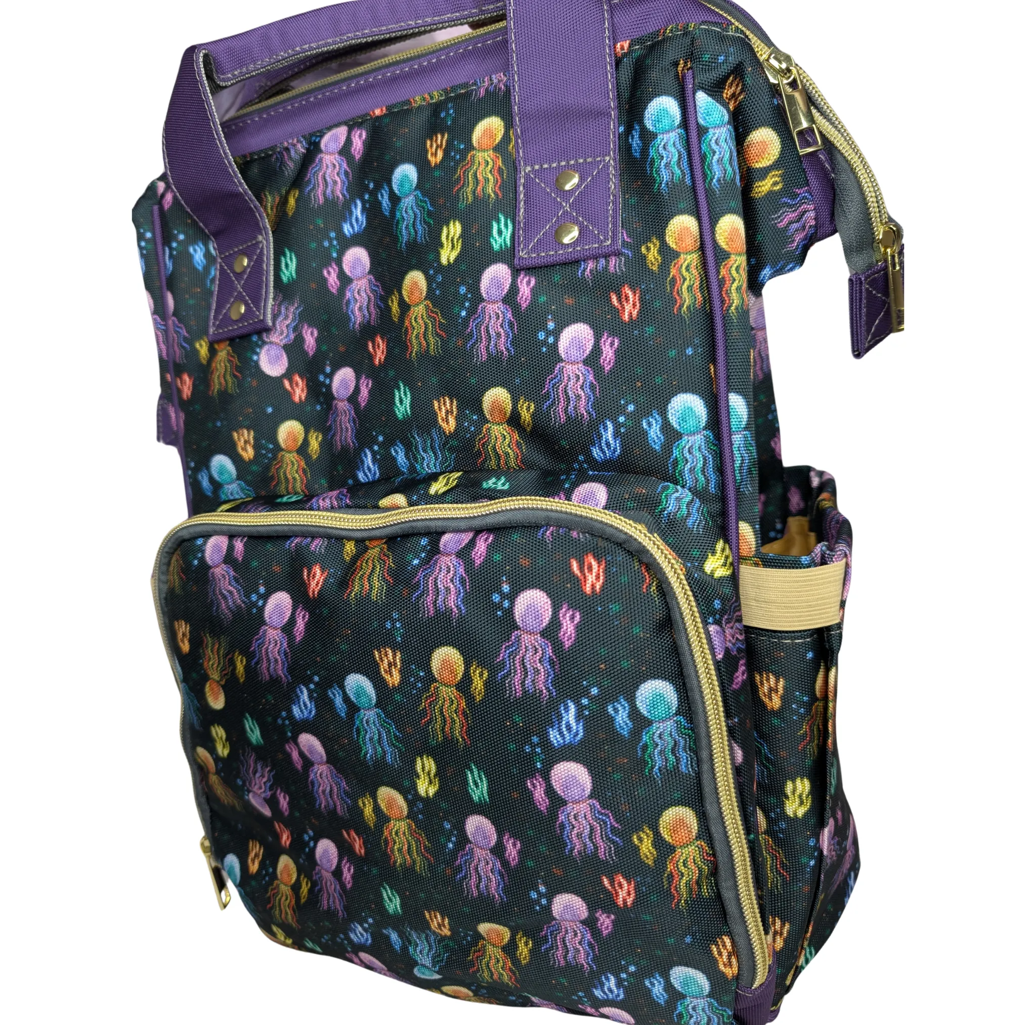 Black Baby Changing Bag - Squidding Around