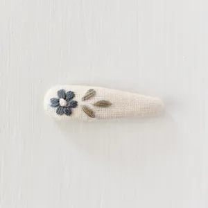 Blue Flower 2in Snap Clip