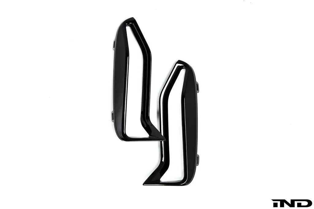 BMW G20 3-Series Pre-LCI M-Sport Front Bumper Grille Trim Set - Gloss Black