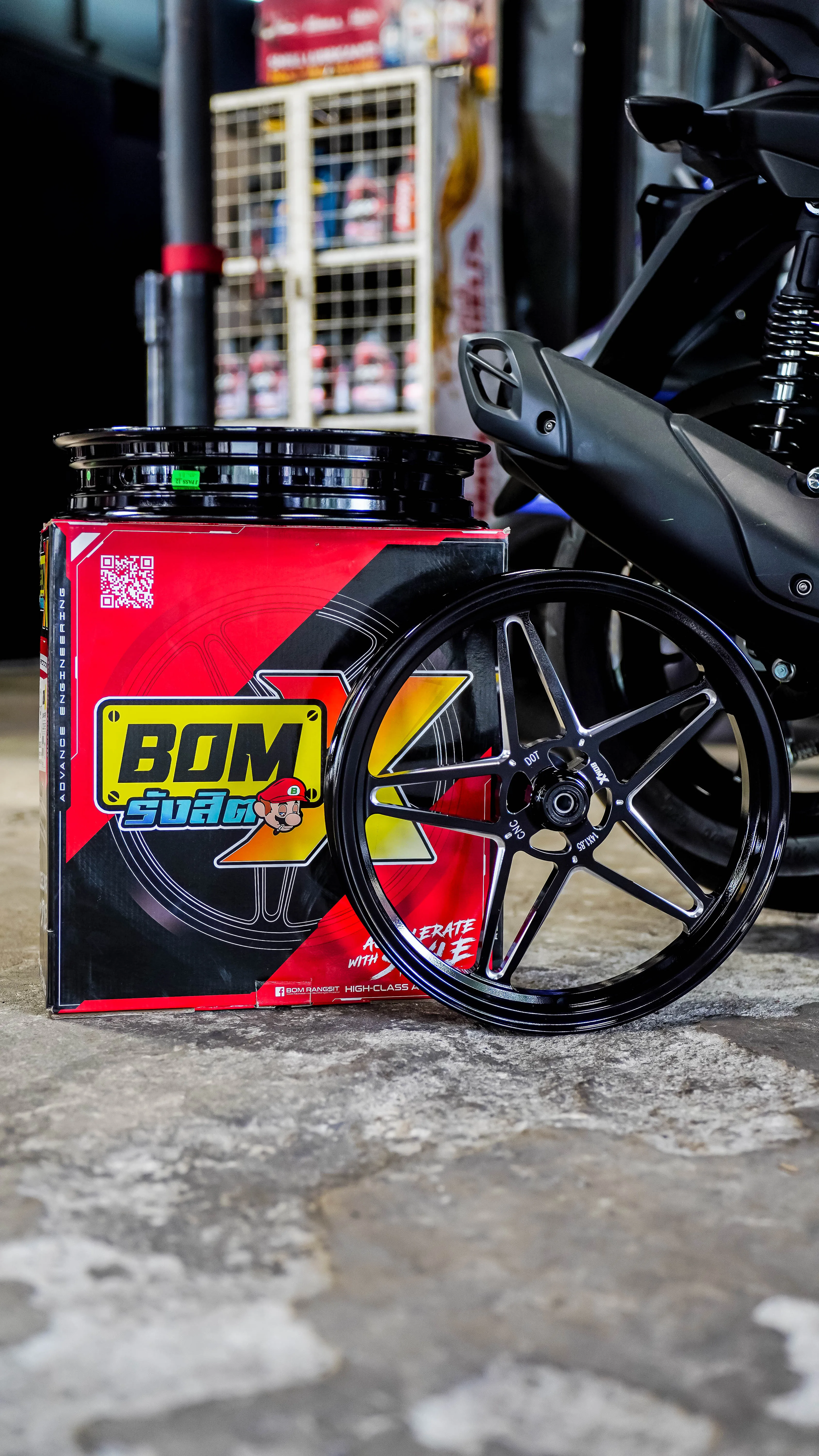 BOM RANGSIT BOM X MAGS FOR CLICK 125 / 150 (BLACK)