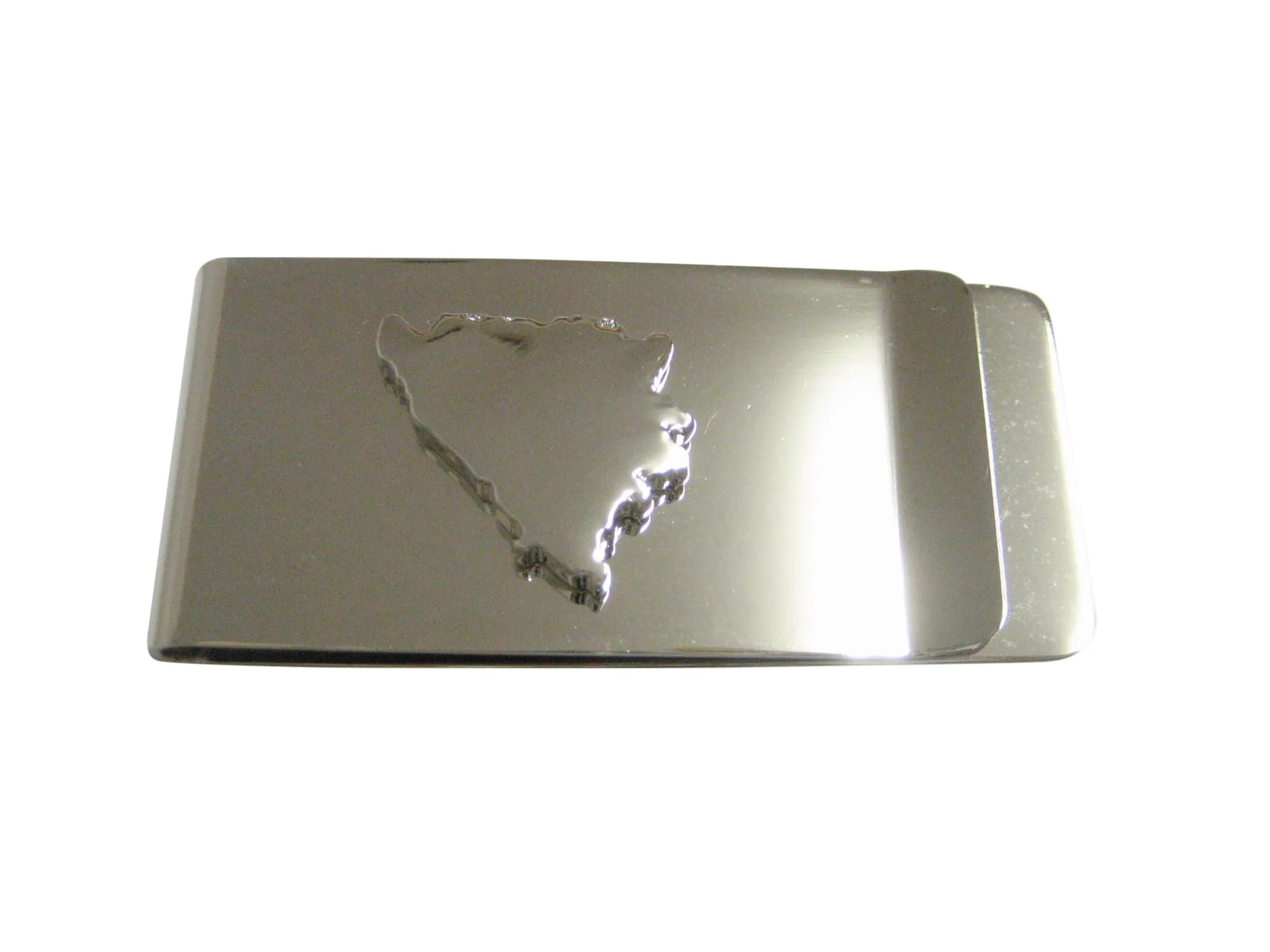 Bosnia Map Shape Pendant Money Clip