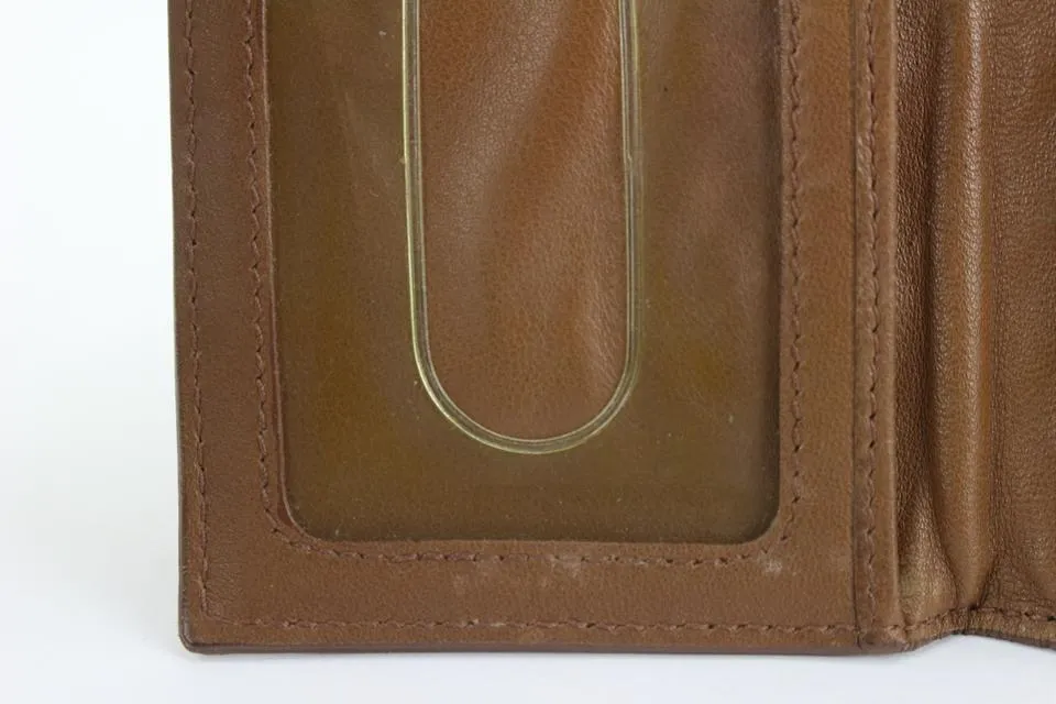 Bottega Veneta Brown Intrecciato Weave Leather card Holder Wallet 128bv45