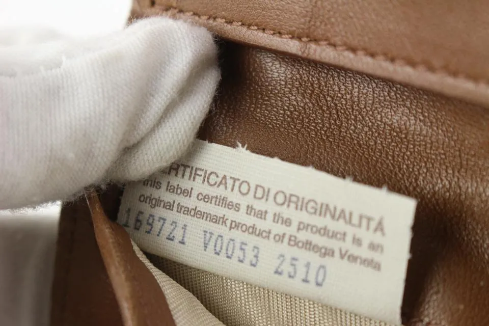 Bottega Veneta Brown Intrecciato Weave Leather card Holder Wallet 128bv45