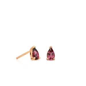 Boucles d'oreilles alba grenats taille poire en or rose 18kt