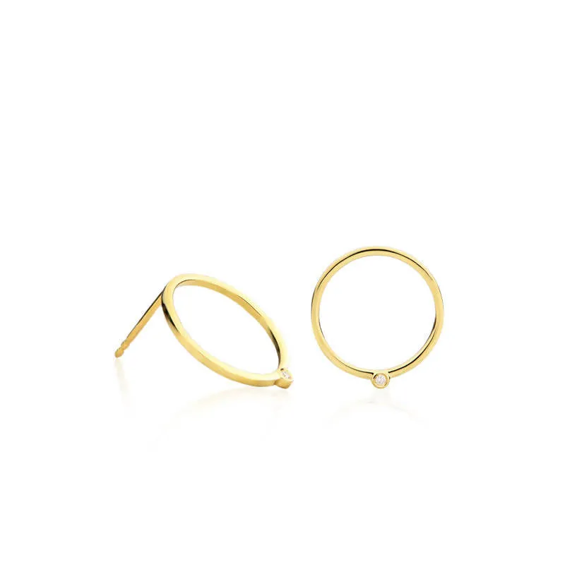 Boucles d'oreilles grosses solis à diamants en or blanc 18kt