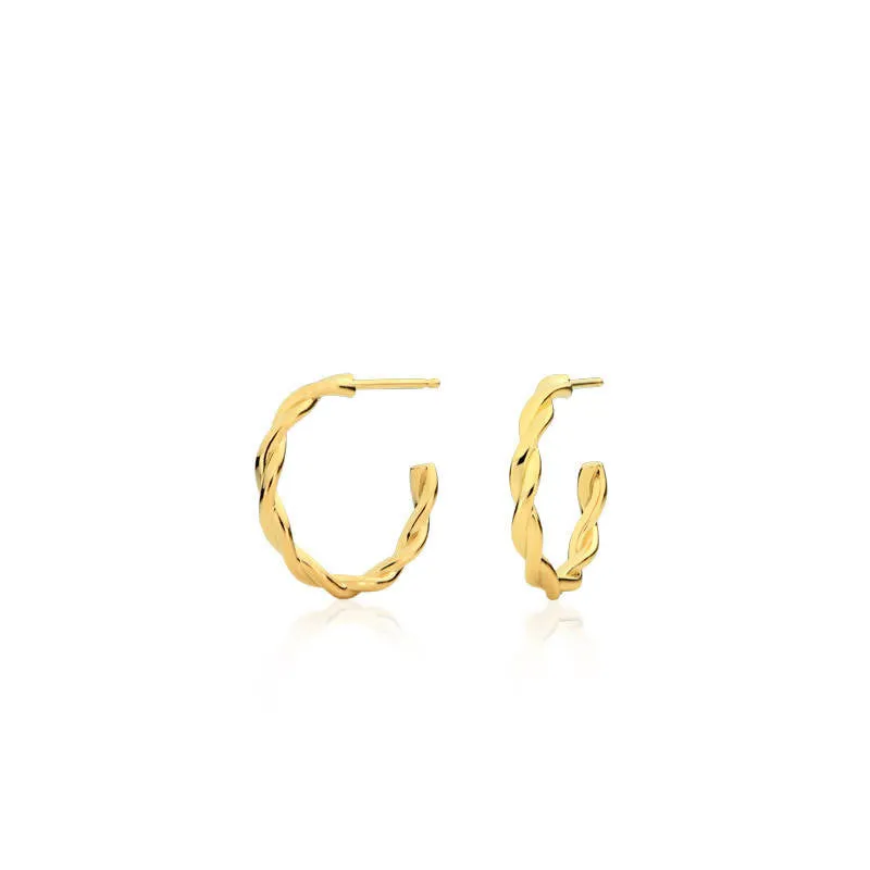 Boucles d'oreilles grosses trenza en or 18 carats