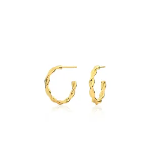Boucles d'oreilles grosses trenza en or 18 carats
