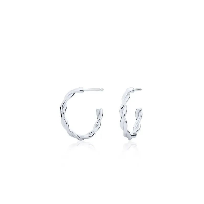 Boucles d'oreilles grosses trenza en or 18 carats
