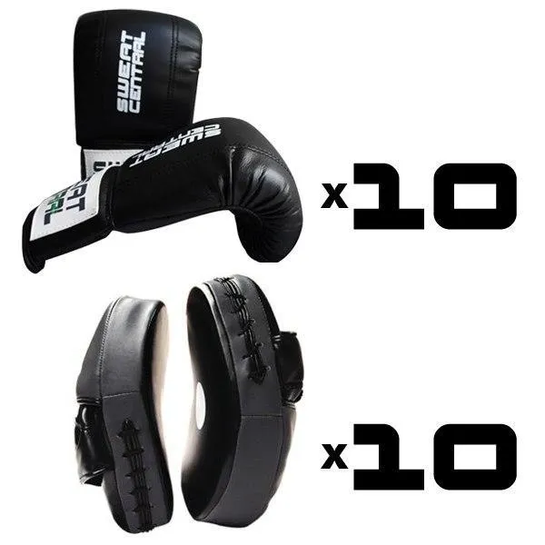 BRONZE PACK 10x BOXING BAG MITTS & 10x FOCUS PADS GROUP TRAINING