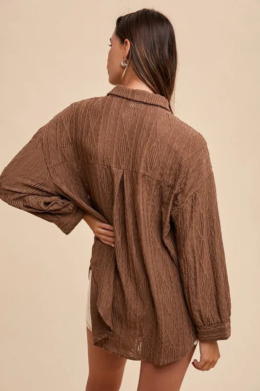 Brown Button Down Shirt