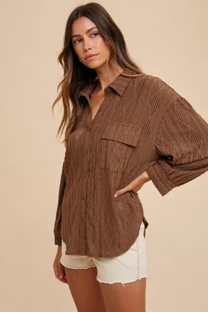 Brown Button Down Shirt