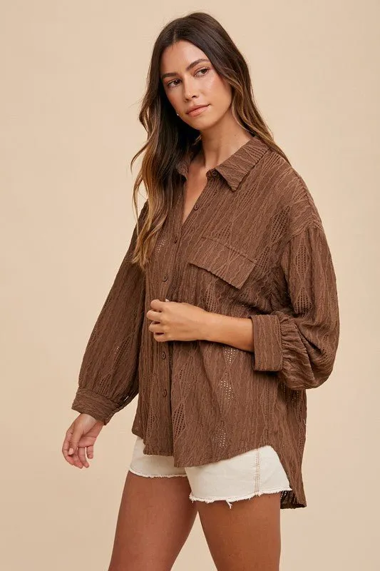 Brown Button Down Shirt