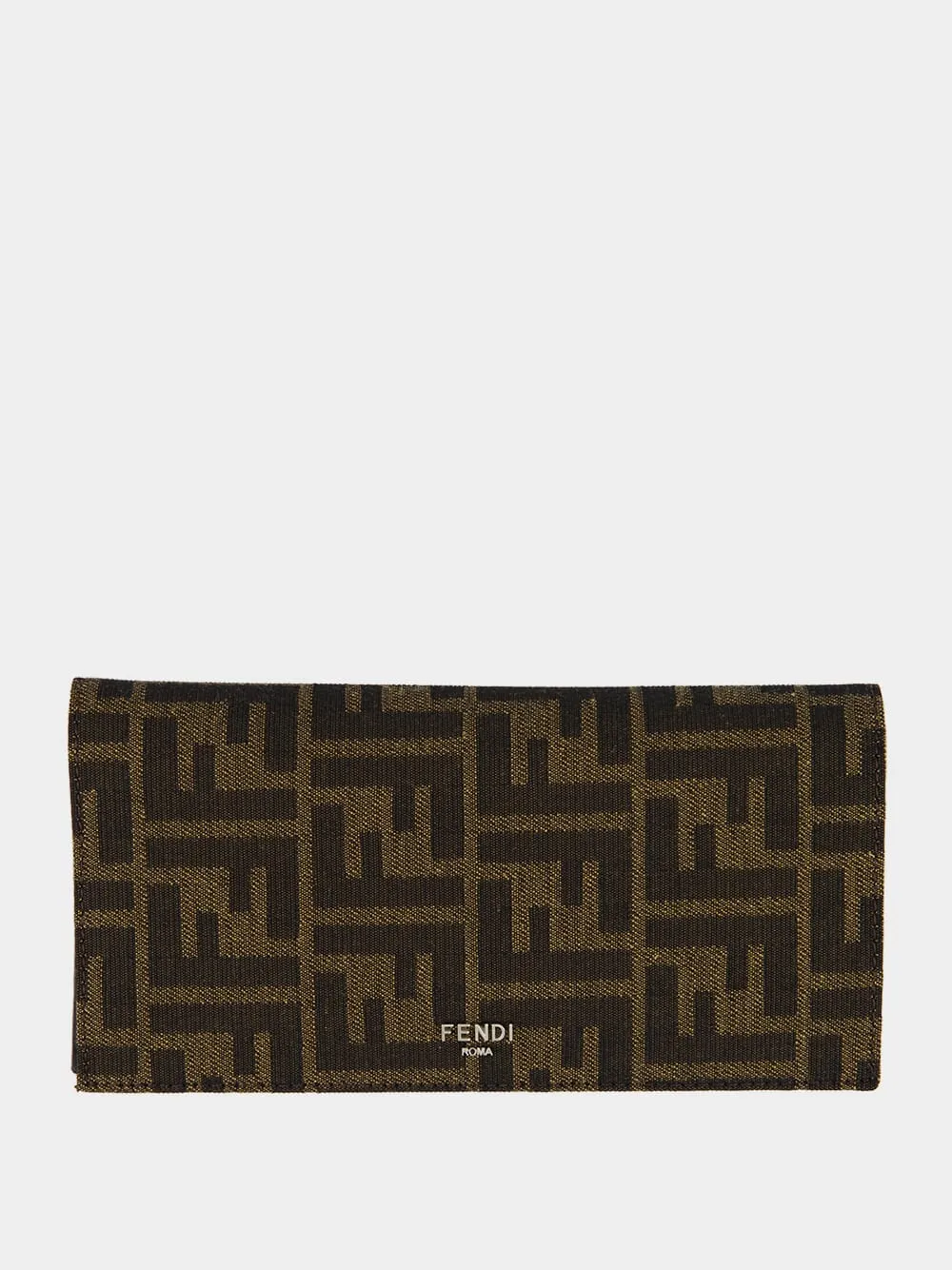 Brown FF Fabric Continental Wallet