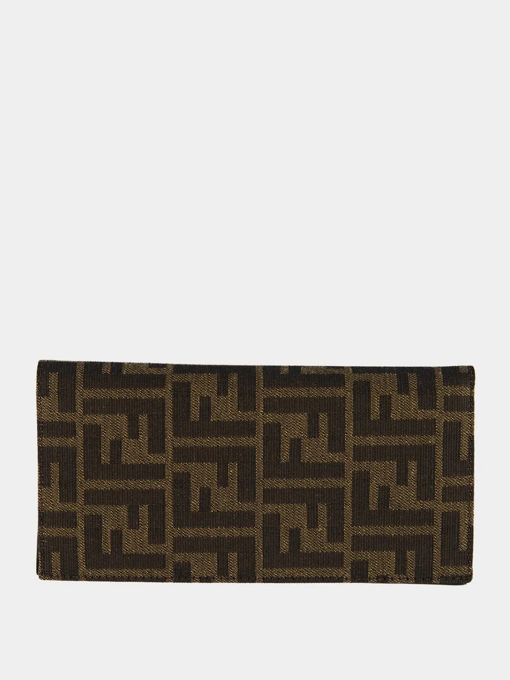 Brown FF Fabric Continental Wallet