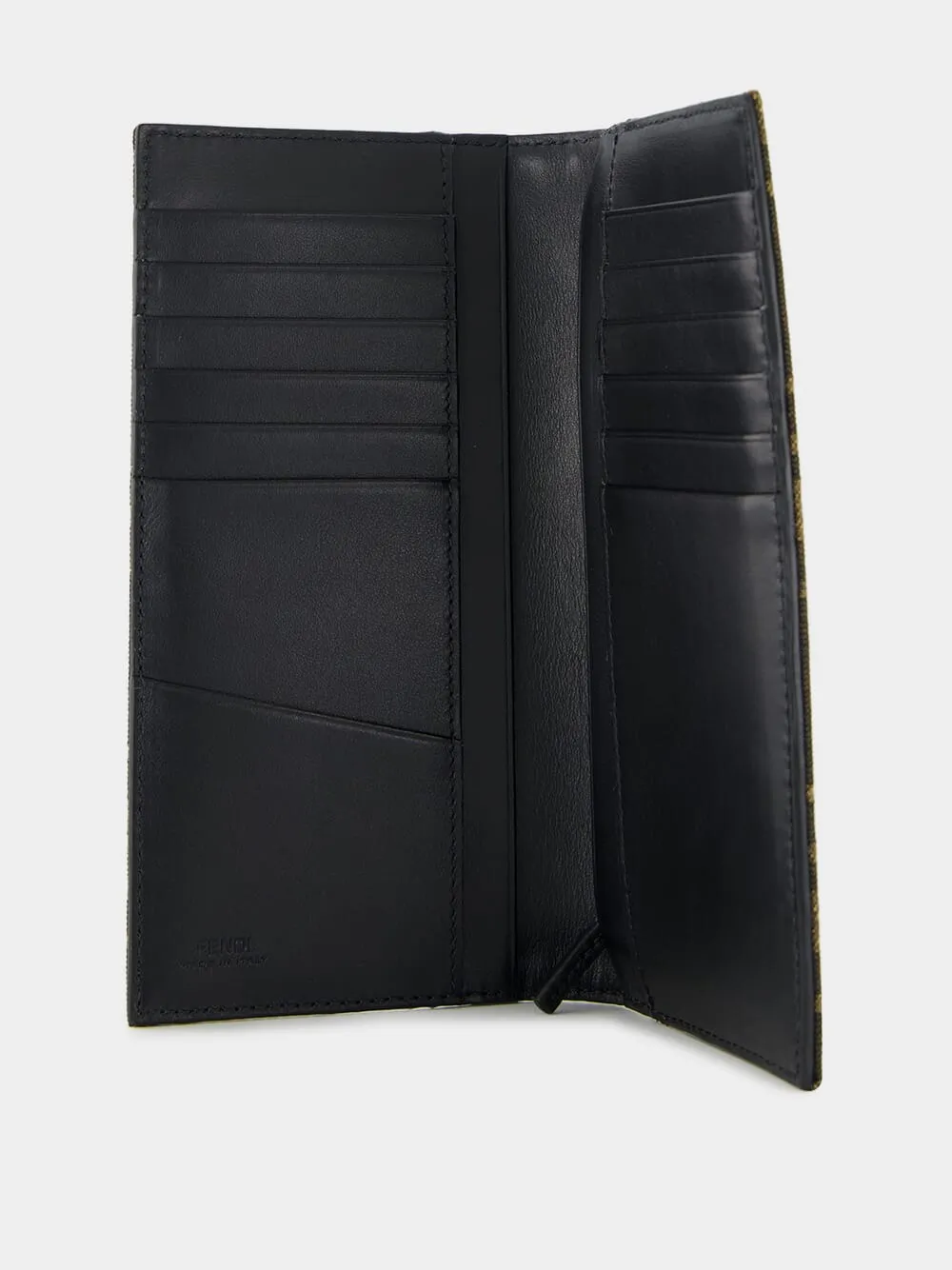 Brown FF Fabric Continental Wallet