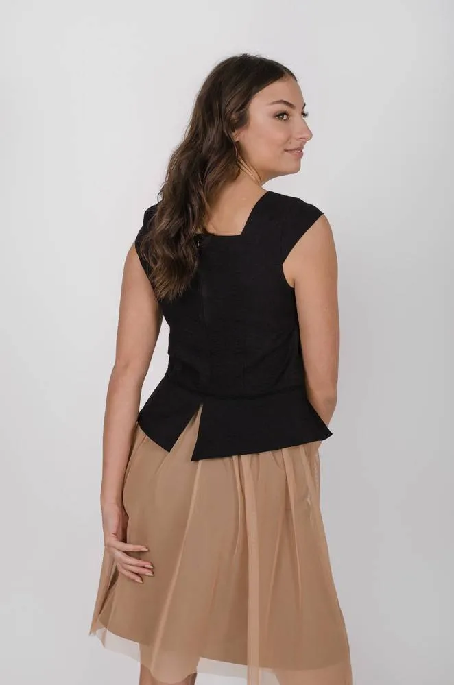 Bustier mathilde noir profond