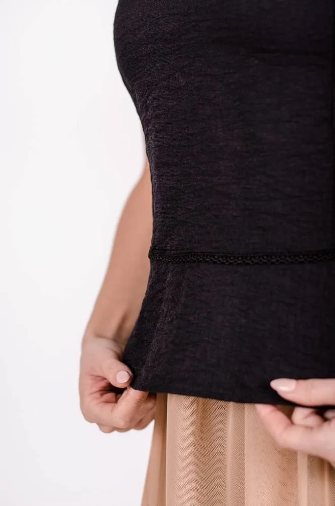Bustier mathilde noir profond