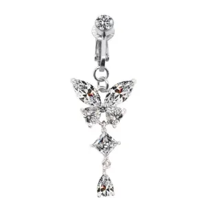 Butterfly Clip On Belly Ring