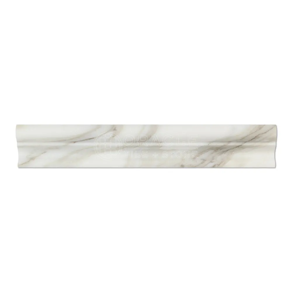 Calacatta Gold (Italian Calcutta) Marble Crown Mercer Molding Trim, Polished
