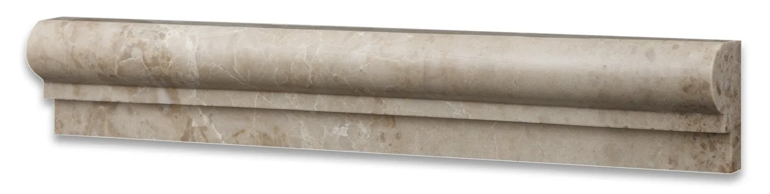 Cappuccino Marble 2 X 12 Polished OG-1 Chair Rail Trim - Box of 5 Pcs.