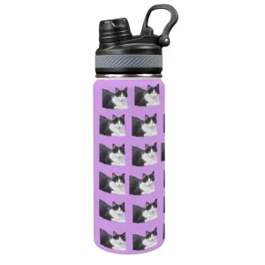 Cat Water Bottle -Black & White