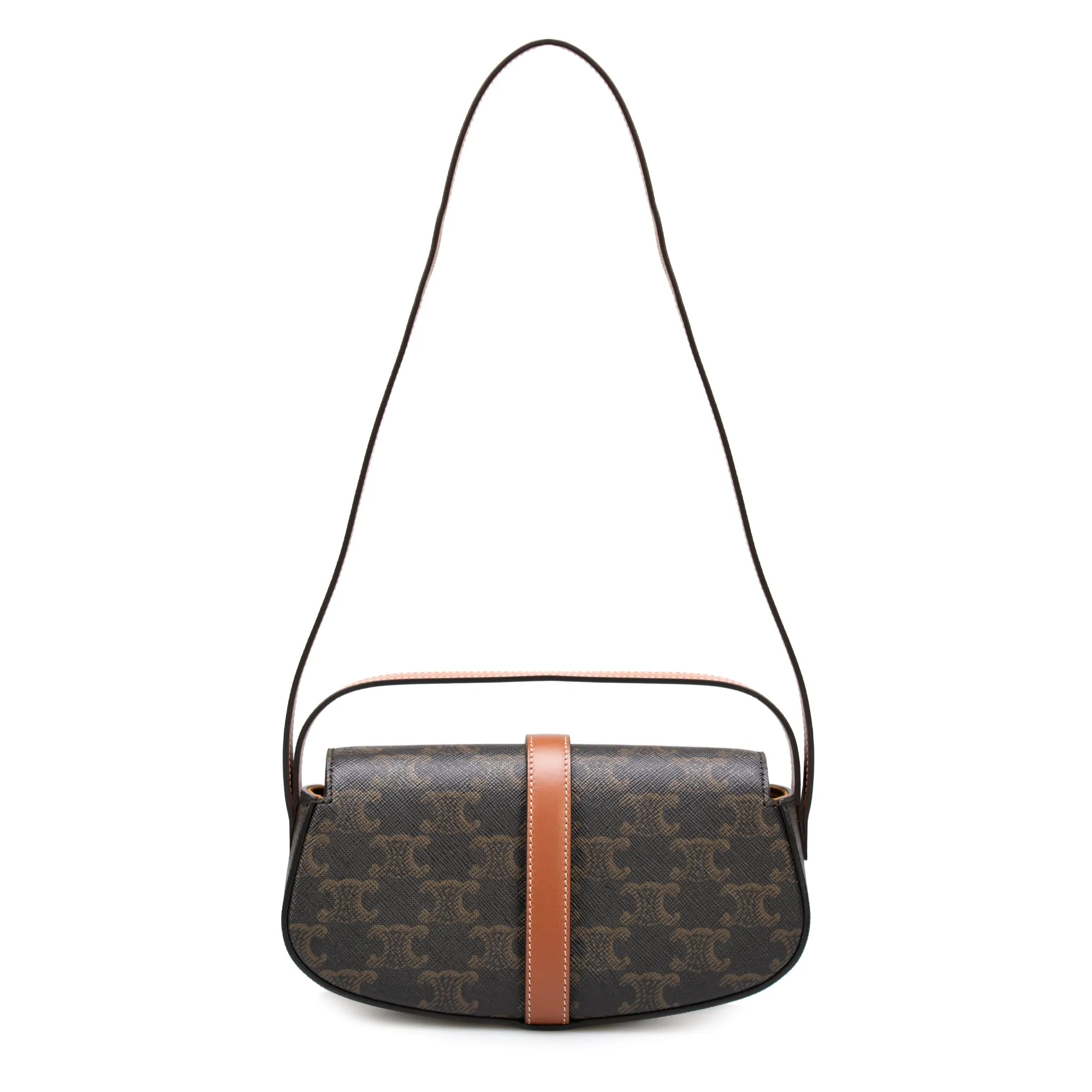 Celine Clutch On Strap Tabou in Brown/Tan