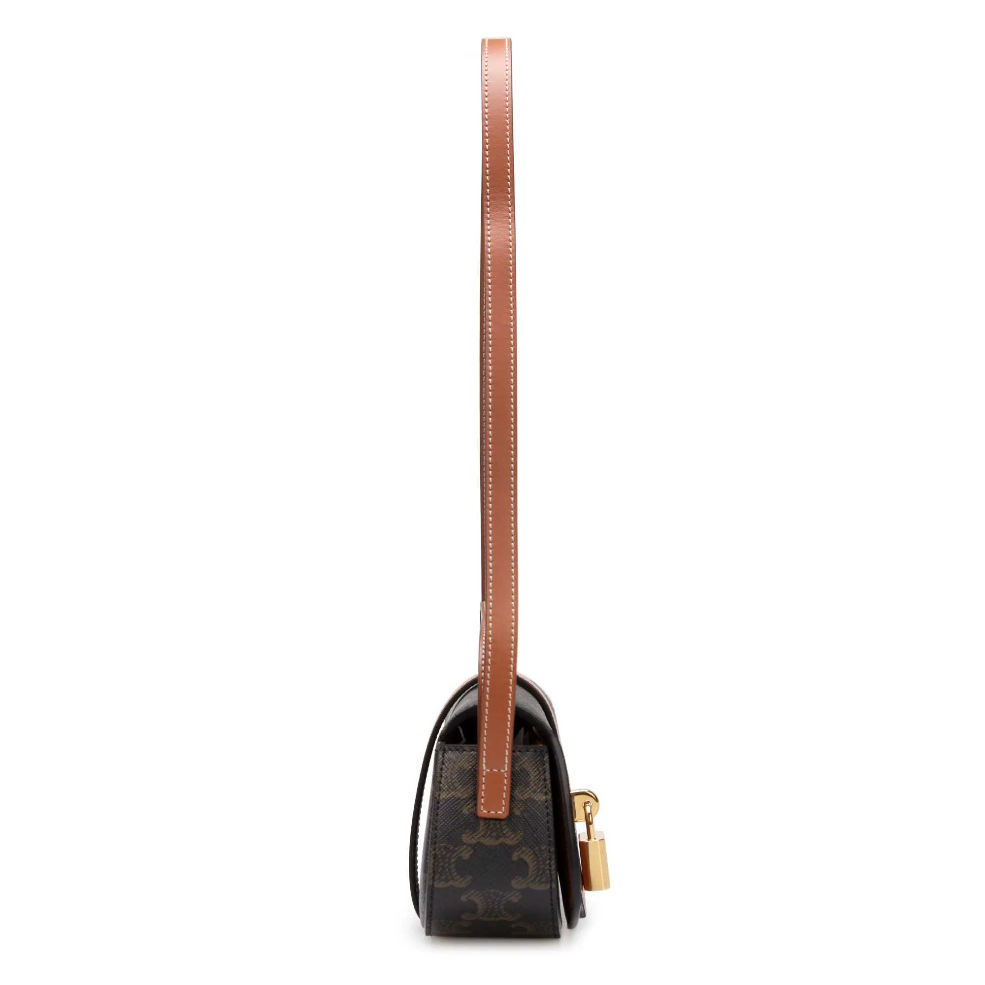 Celine Clutch On Strap Tabou in Brown/Tan