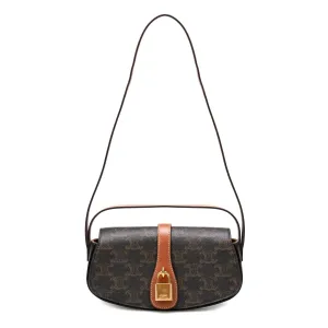 Celine Clutch On Strap Tabou in Brown/Tan
