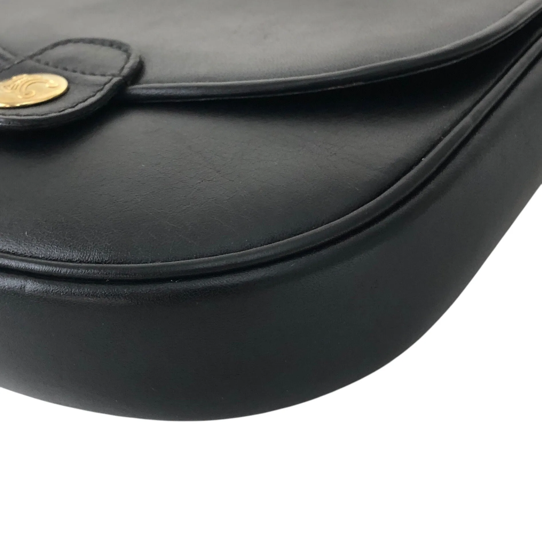 CELINE Triomphe Small Shoulder bag Black Vintage sdepih