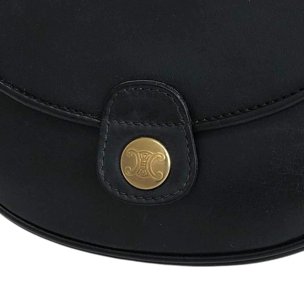 CELINE Triomphe Small Shoulder bag Black Vintage sdepih