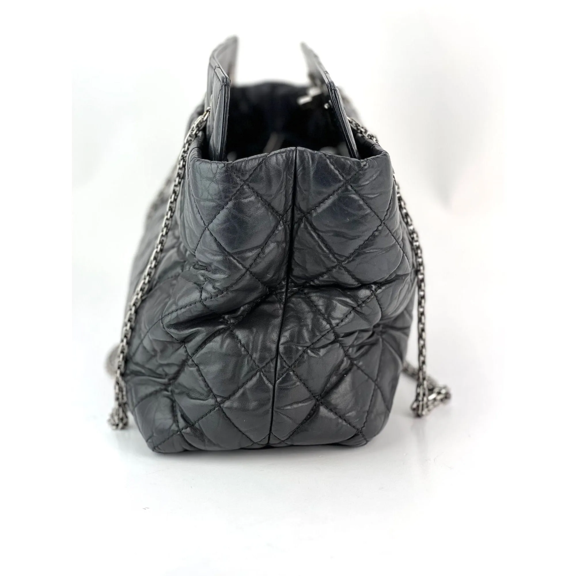 CHANEL 2.55 Reissue Aged Calfskin Black Tote Bag