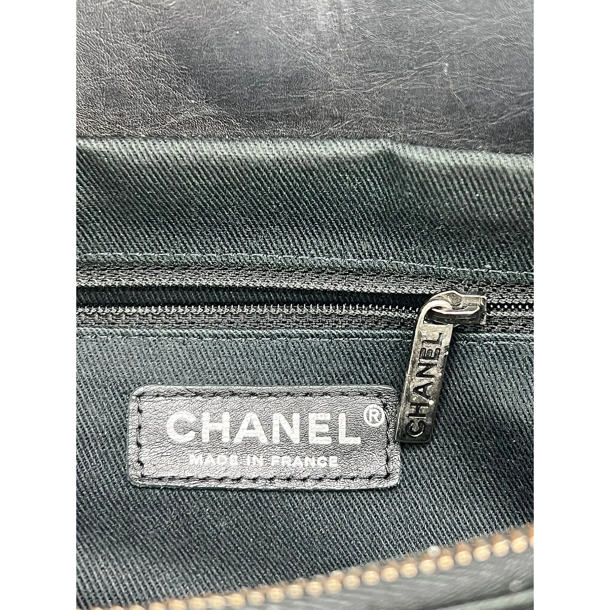 CHANEL 2.55 Reissue Aged Calfskin Black Tote Bag