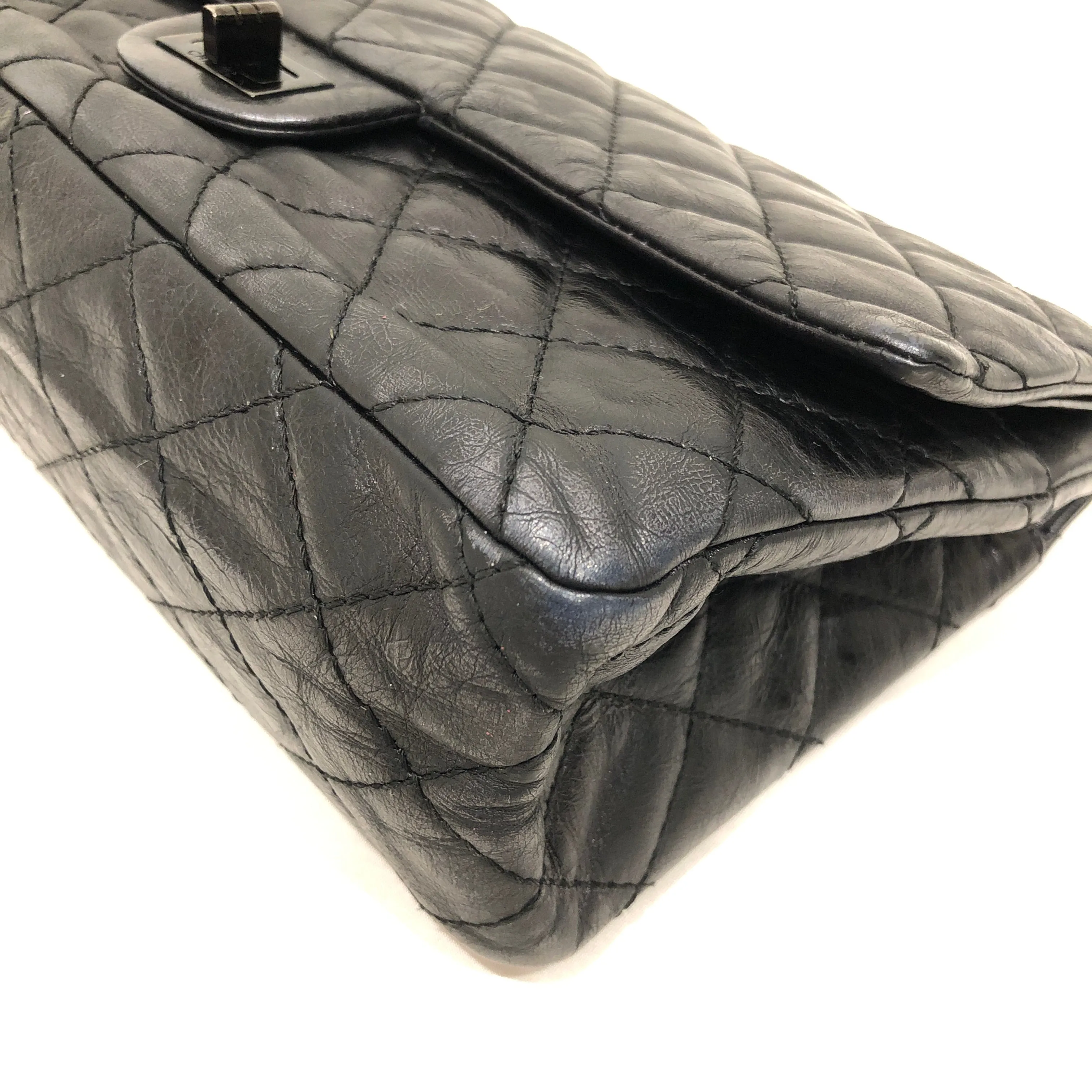 Chanel Black Calfskin 2.55 reissue Shoulder Bag Sku# 82981
