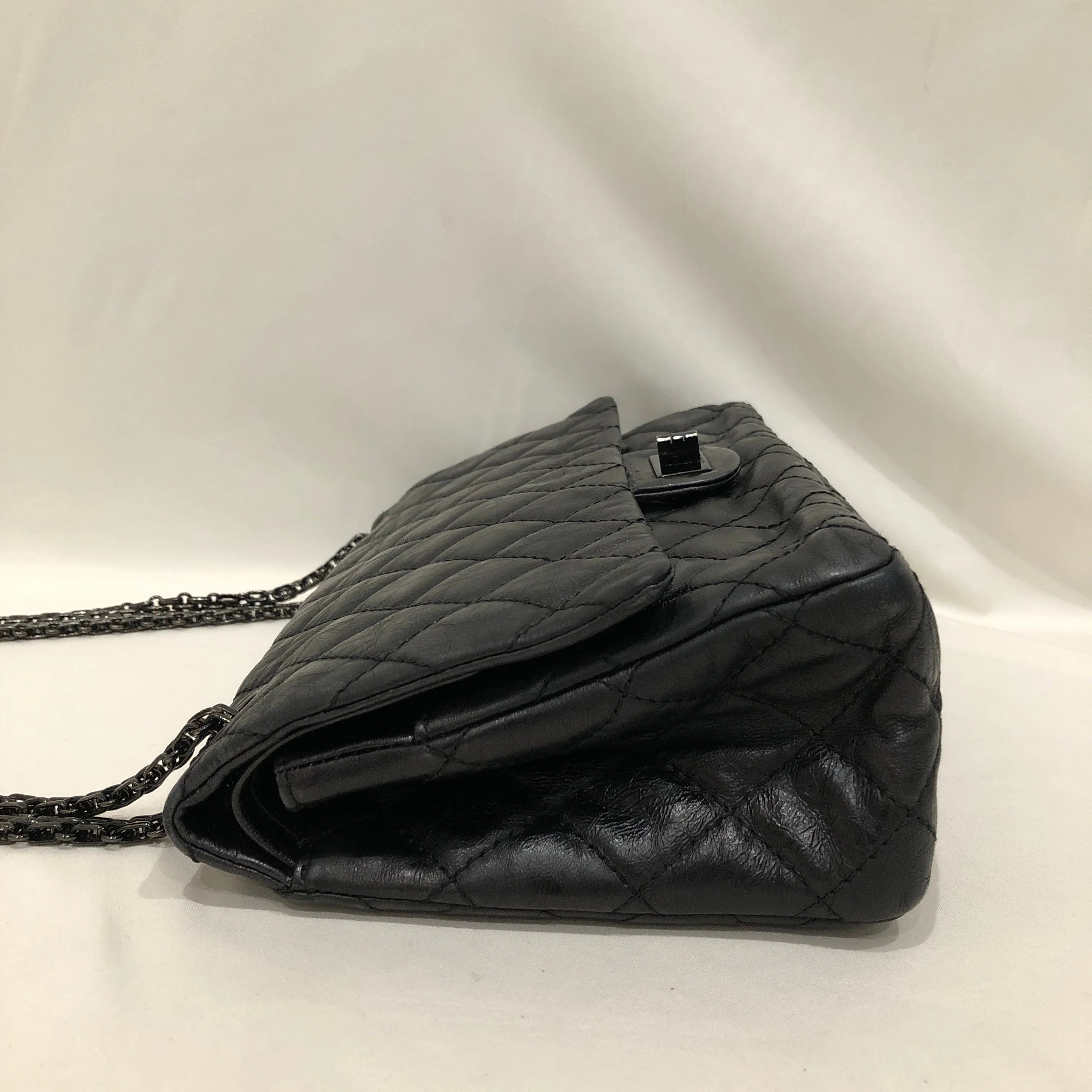 Chanel Black Calfskin 2.55 reissue Shoulder Bag Sku# 82981
