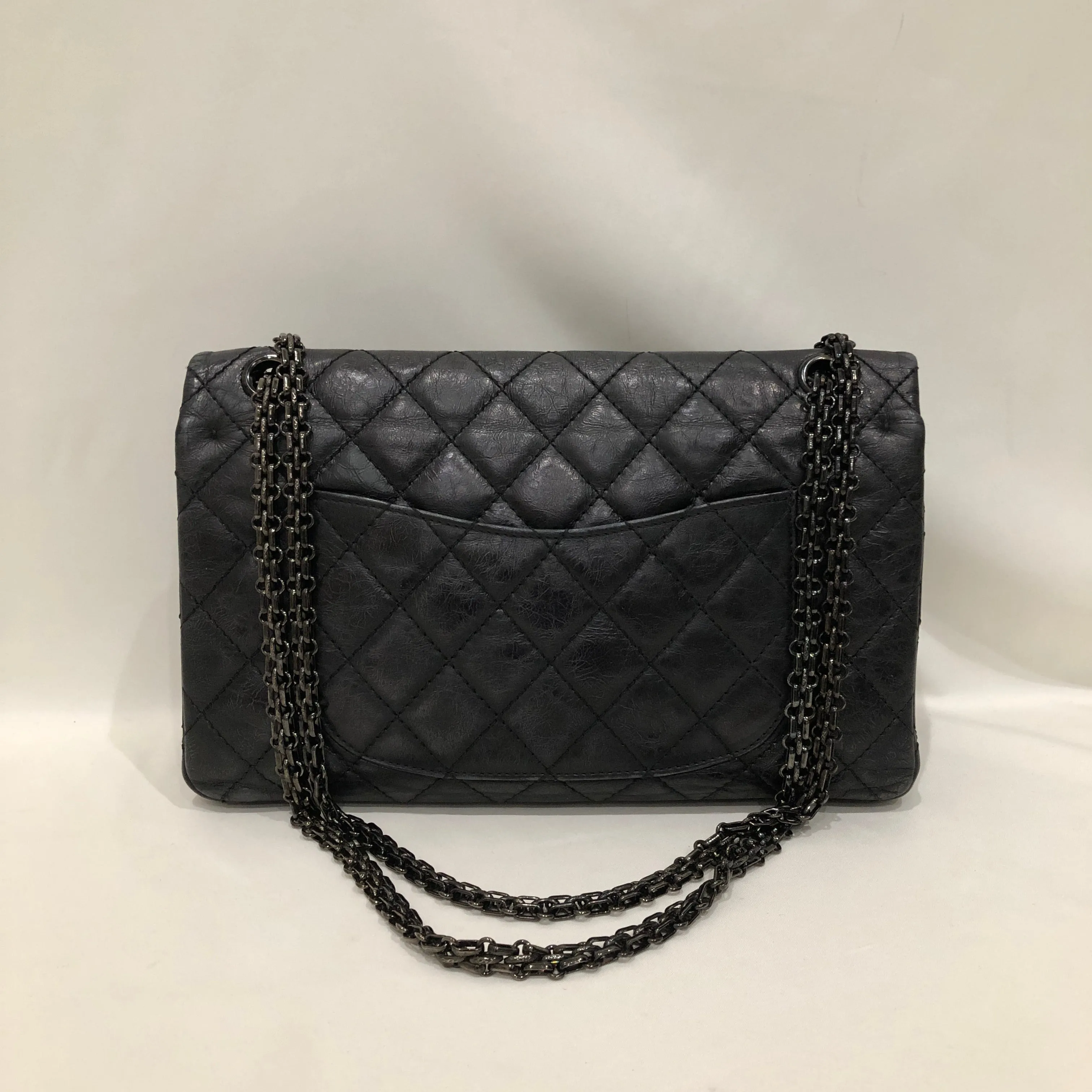 Chanel Black Calfskin 2.55 reissue Shoulder Bag Sku# 82981