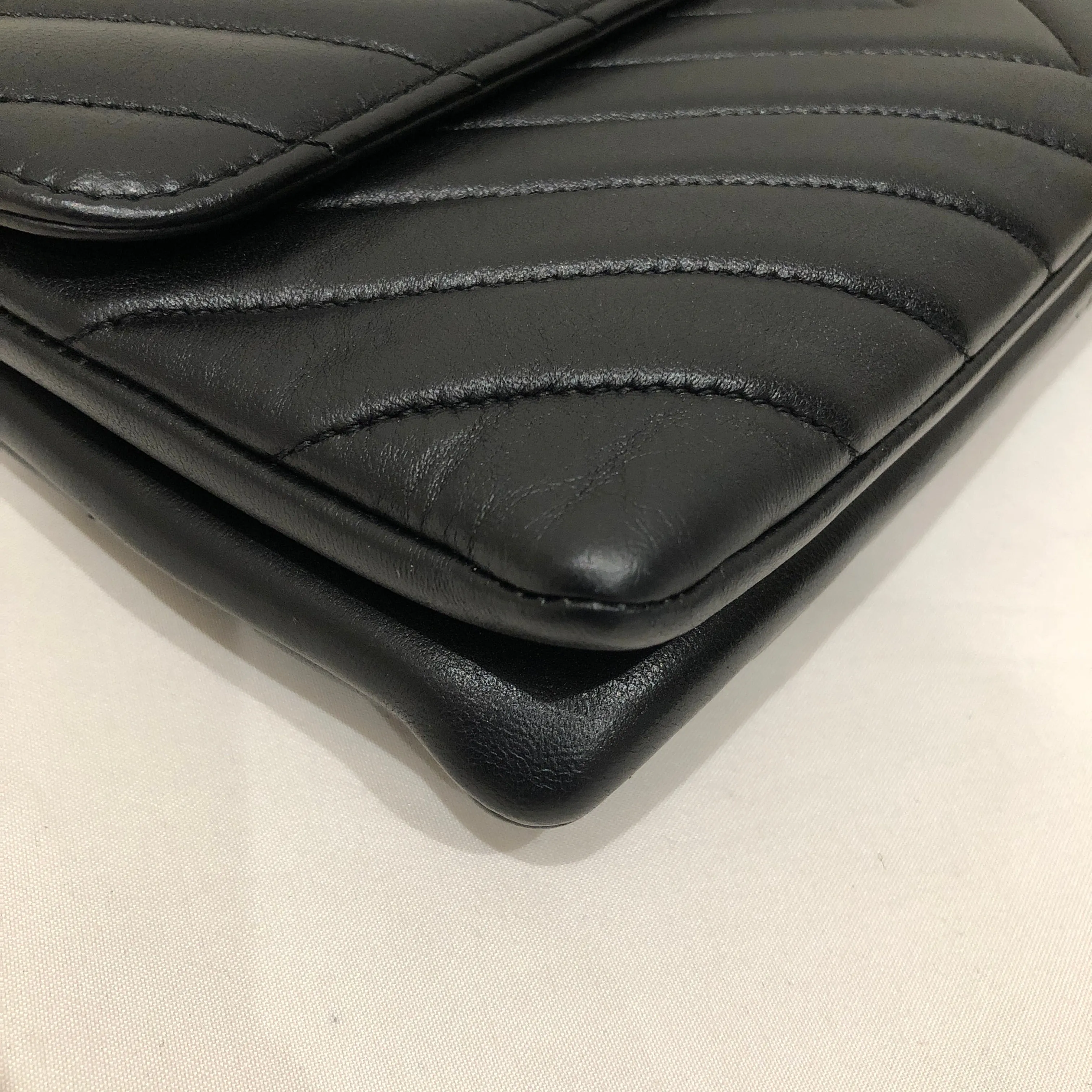 Chanel Black Leather Small Trendy CC Flap Shoulder Bag Sku# 83282