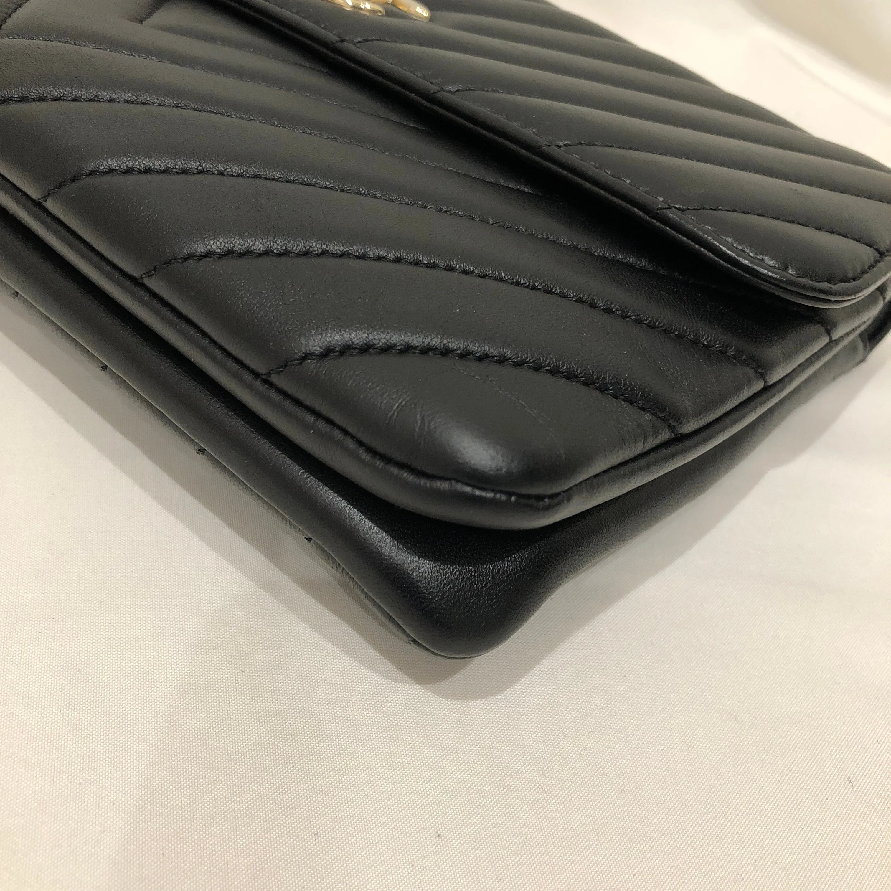 Chanel Black Leather Small Trendy CC Flap Shoulder Bag Sku# 83282