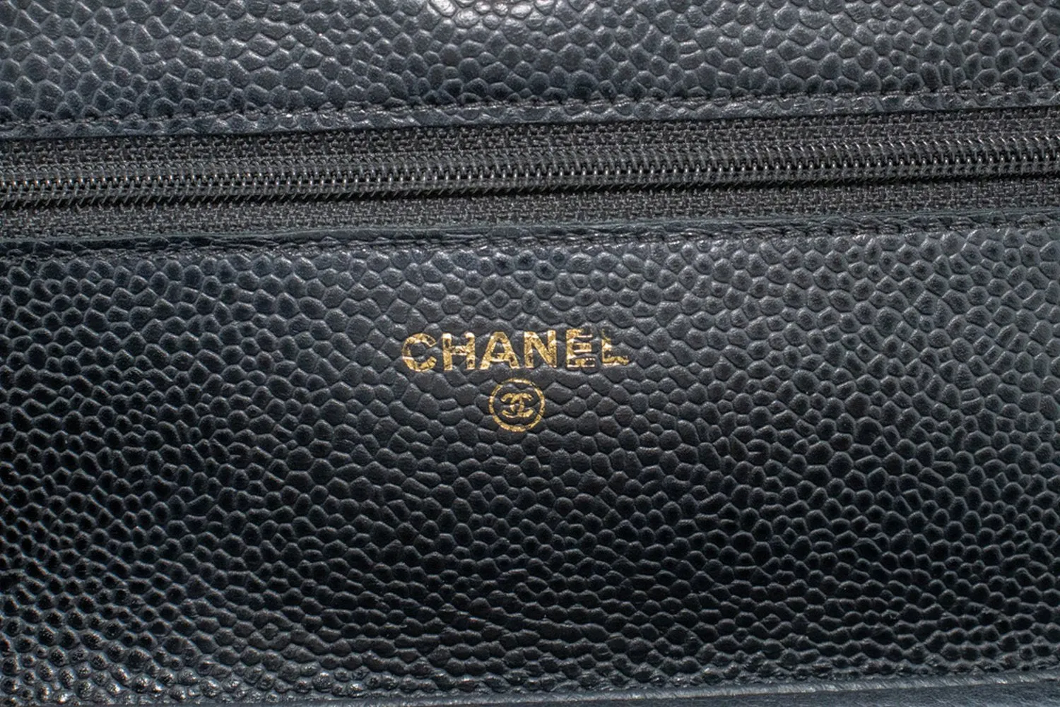 CHANEL Caviar Wallet On Chain WOC Black Shoulder Bag Crossbody n45