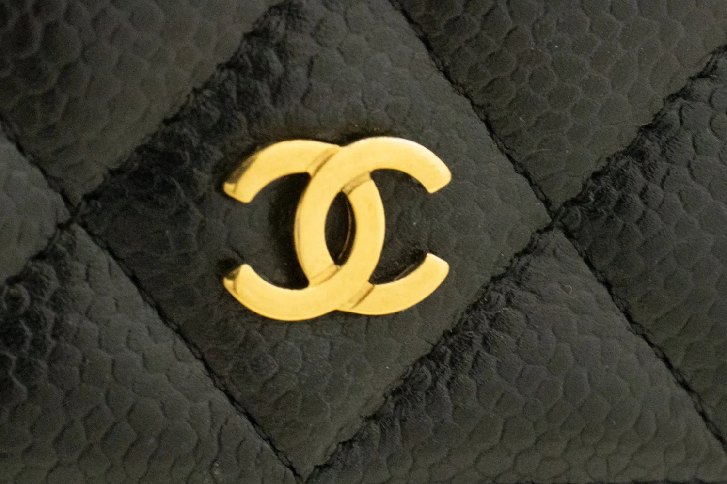 CHANEL Caviar Wallet On Chain WOC Black Shoulder Bag Crossbody n45