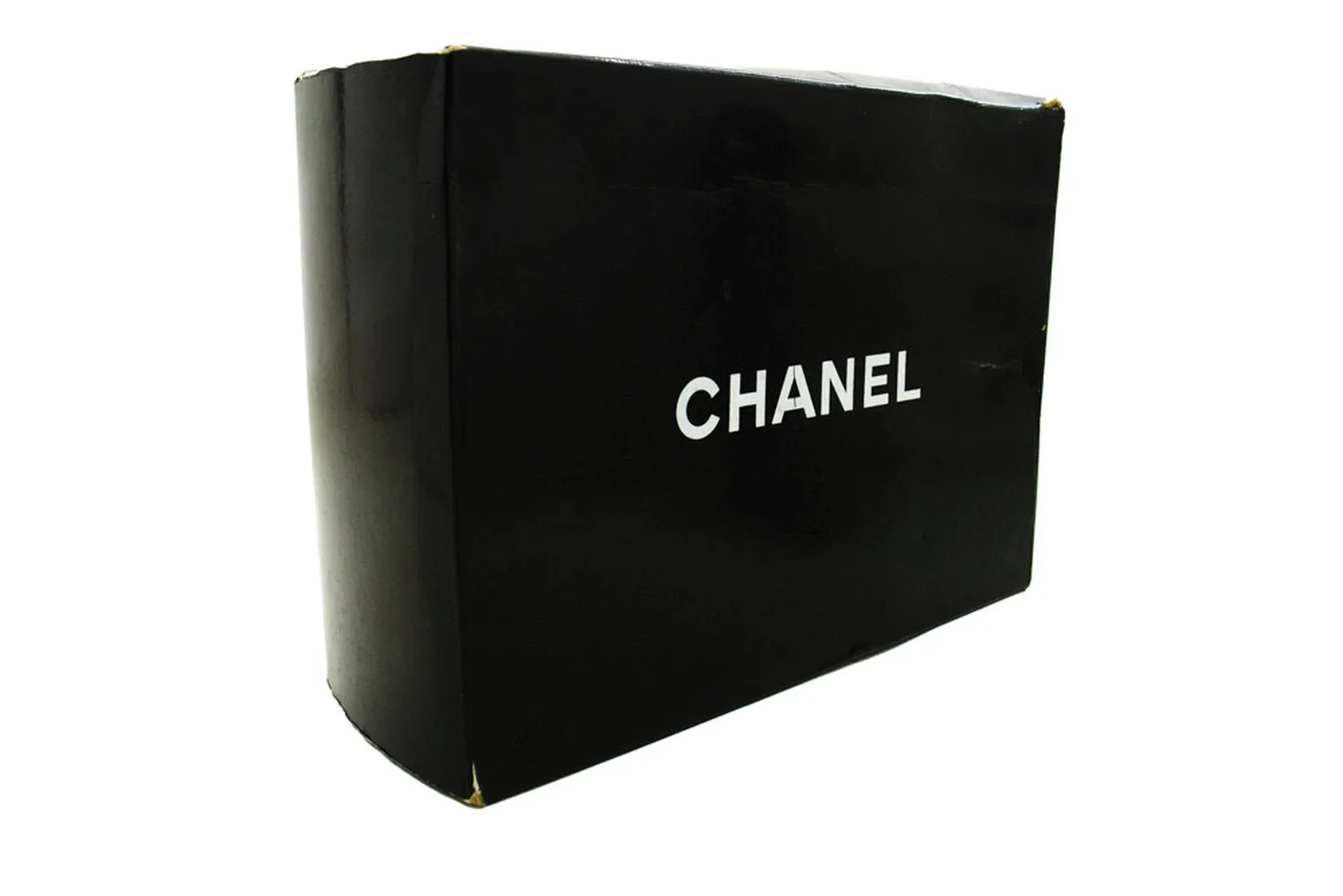 CHANEL Classic Double Flap 9" Chain Shoulder Bag Black Lambskin n08