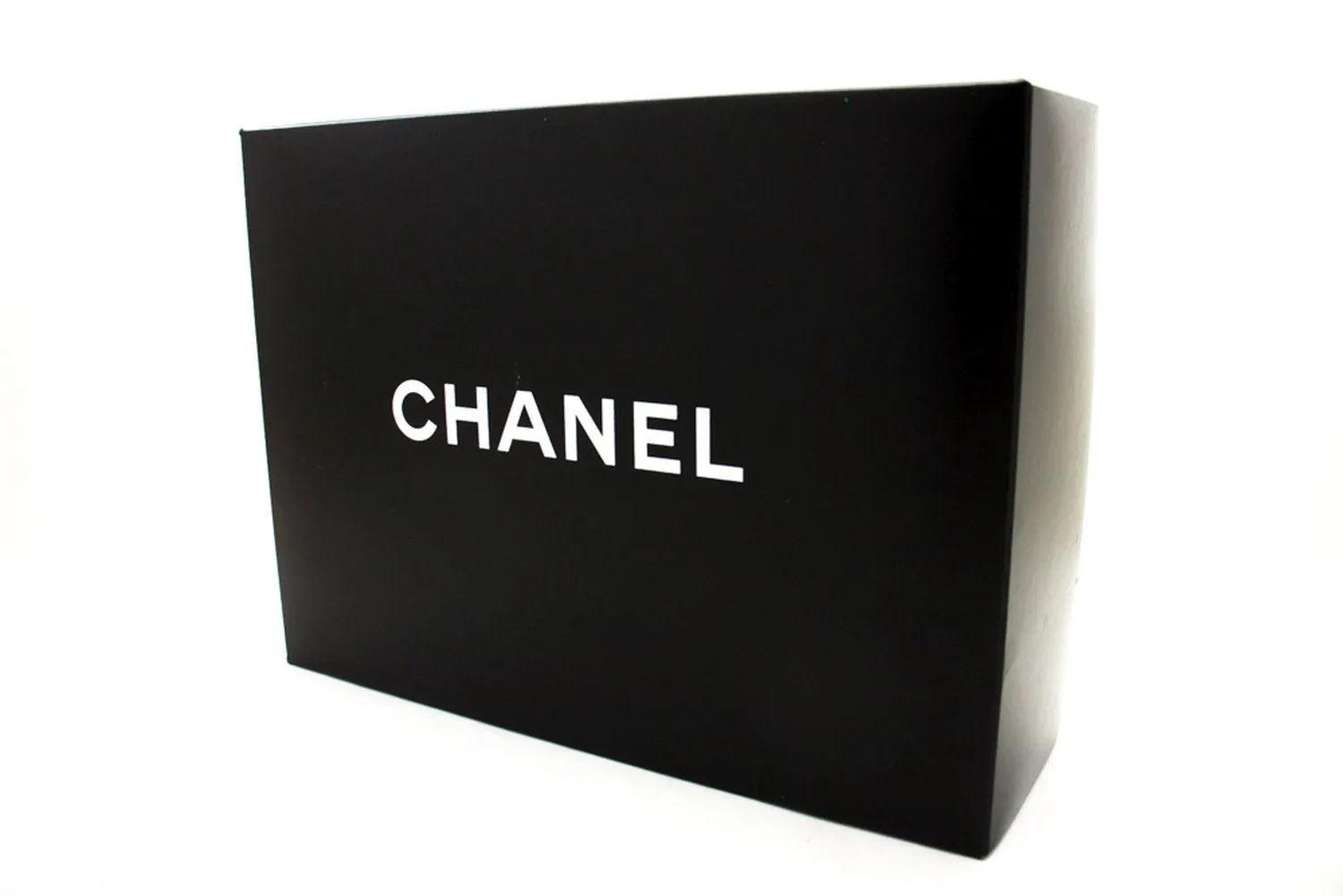 CHANEL Large Classic Handbag 11"Chain Shoulder Bag Flap Black Lamb h44