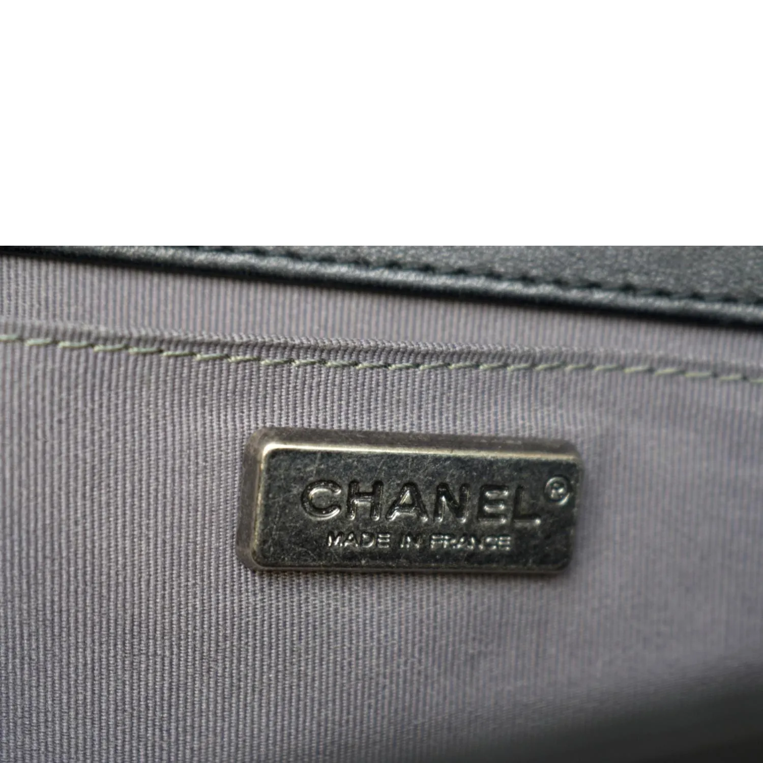 CHANEL Small Flap Boy Python Leather Shoulder Bag Black