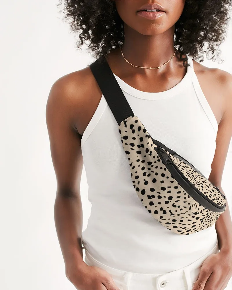 Cheetah Cream Crossbody Sling Bag