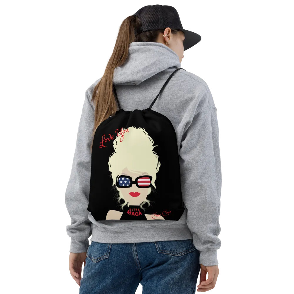 Chillin @ Choo's Choo Choo Logo Drawstring Bag