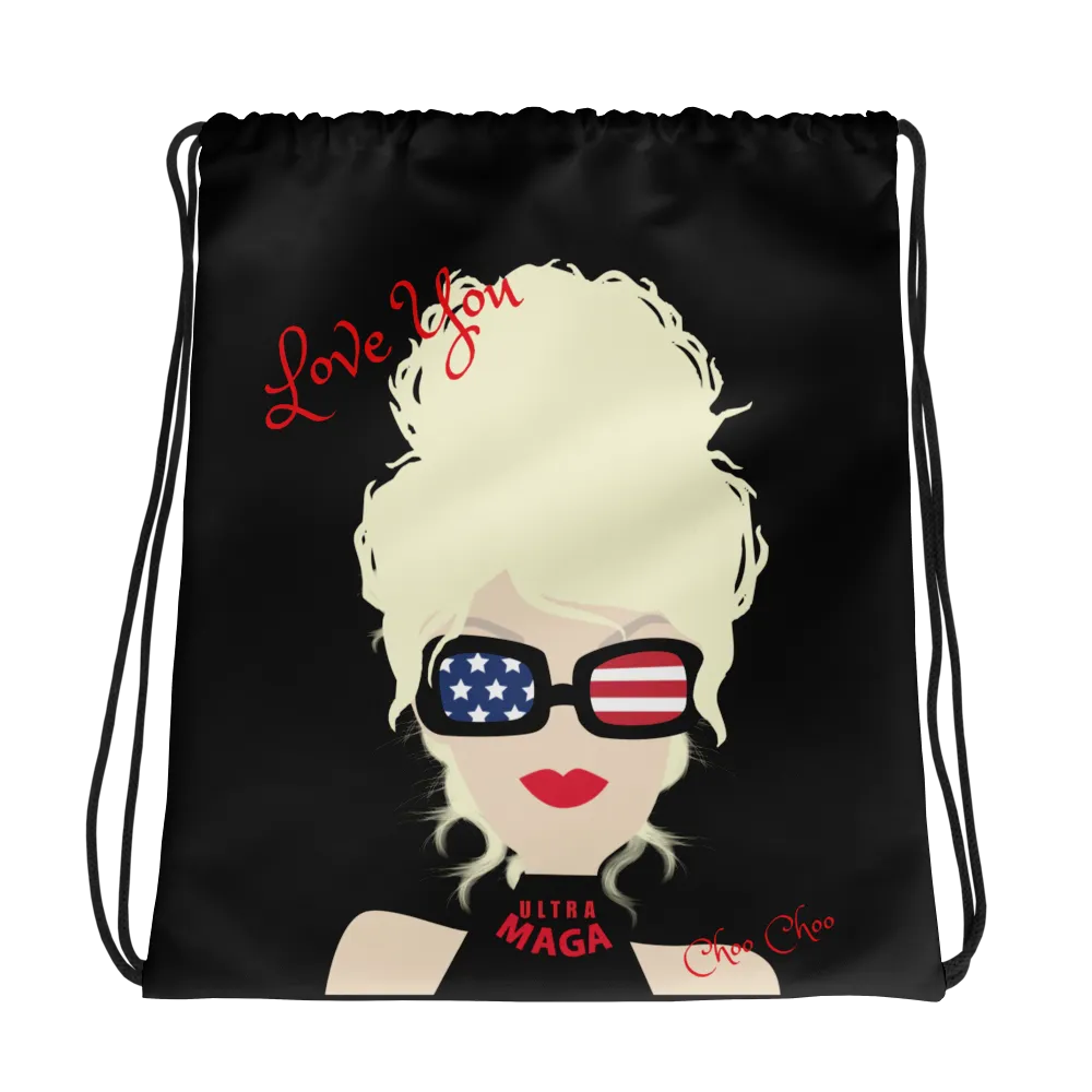 Chillin @ Choo's Choo Choo Logo Drawstring Bag